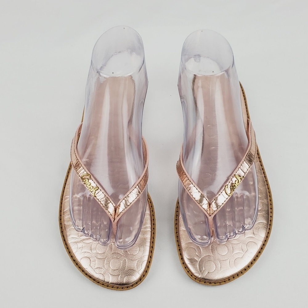Coach Devlynn Rose Gold Sandals